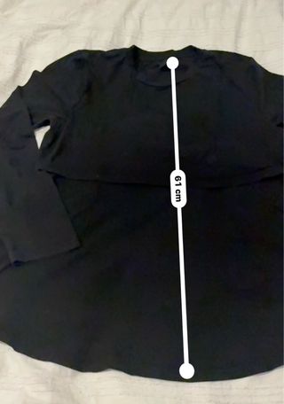 Blusa lactancia manga larga negra