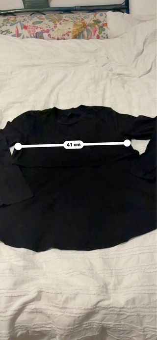 Blusa lactancia manga larga negra