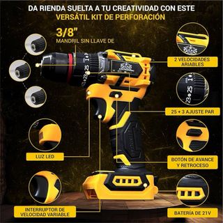 Taladro Inalámbrico Electroprime , 2 Baterías 21V