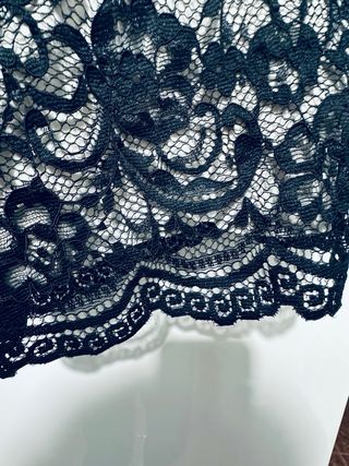 Vestido negro encaje transparente sexy