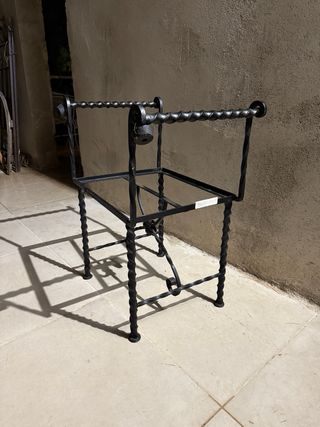 Taburete forja sin respaldo