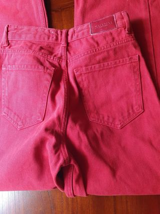 Pack 2 pantalones rosas y rojos