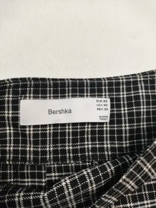 Falda Plisada Bershka Cuadros