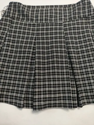 Falda Plisada Bershka Cuadros