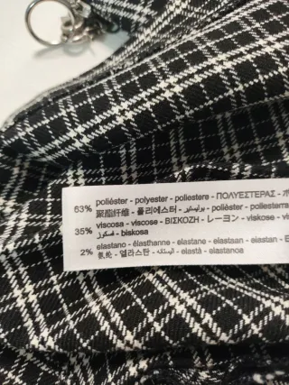 Falda Plisada Bershka Cuadros