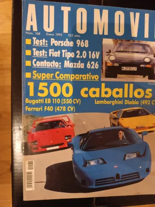 REVISTA AUTOMÓVIL NÚMERO 168 ENERO 1992