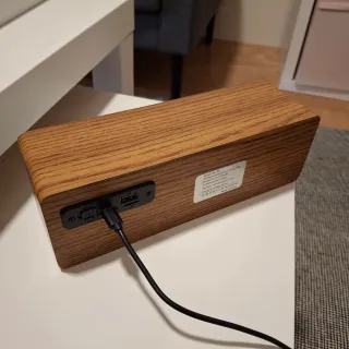 Altavoz Bluetooth Smalody Madera y Tela Gris