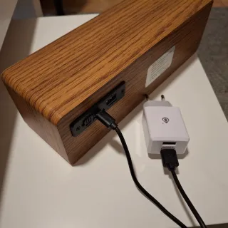 Altavoz Bluetooth Smalody Madera y Tela Gris