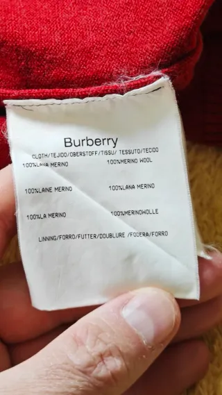 Jersey Burberry Lana Merino Rojo