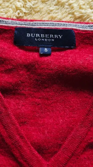 Jersey Burberry Lana Merino Rojo