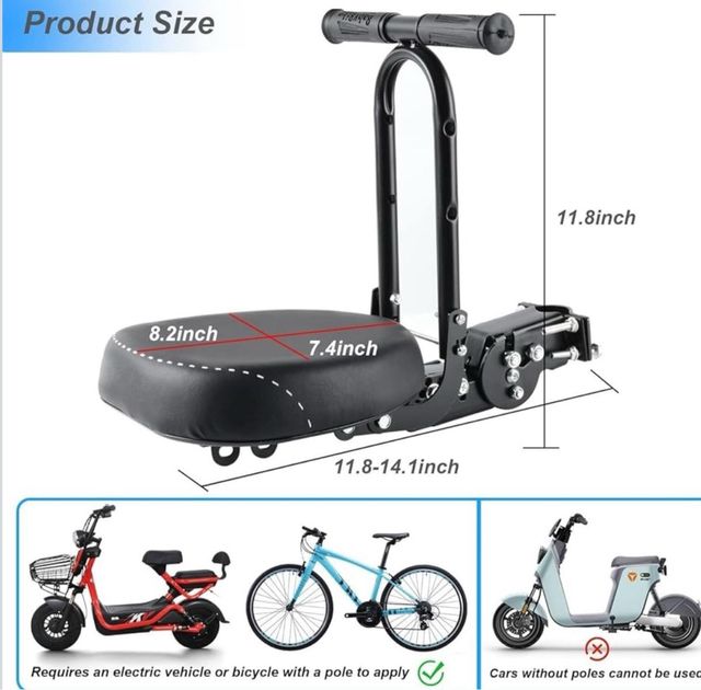 Asiento delantero bici infantil