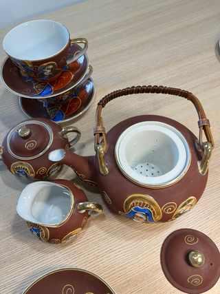 Set Tè Ceramica Satsuma .Fatto in Giappone