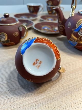 Set Tè Ceramica Satsuma .Fatto in Giappone