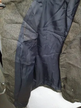Chaqueta de vestir gris y marrón
