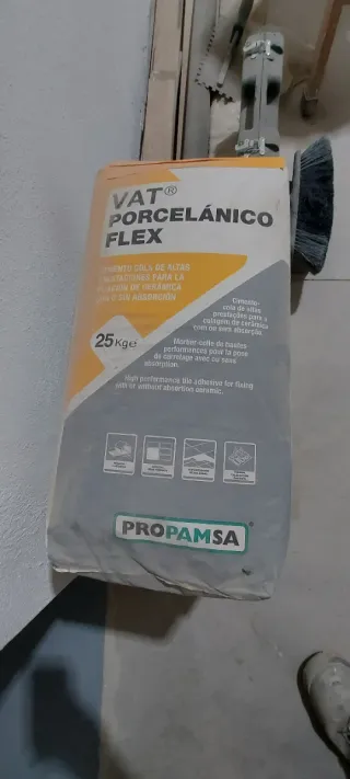 4 sacos de cemento cola porcelánico VAT FLEX 25kg