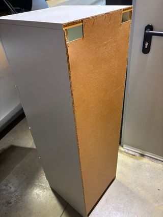 Cajonera alta blanca con cristal