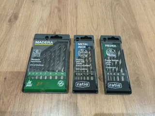3 SETS DE BROCAS, PIEDRA, METAL INOX Y MADERA
