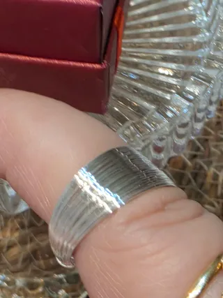 Anillo Hilos Plata S925 Ajustable