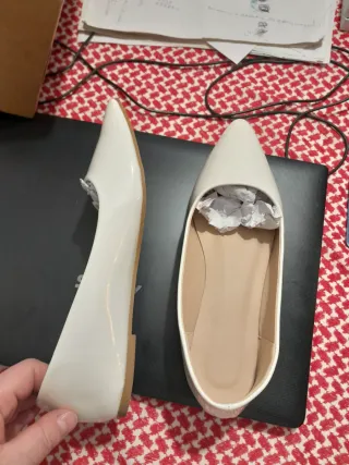 Ballerine vernice bianche