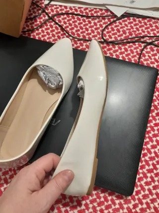 Ballerine vernice bianche