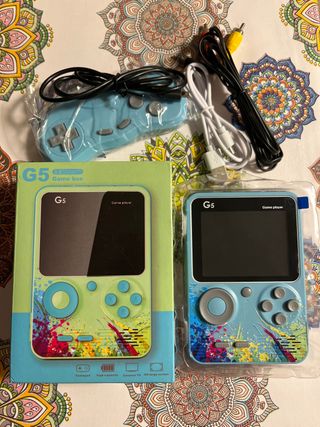 Mini consola retro G5 Game box azul