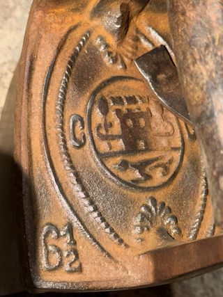 Lote 5 Planchas Antiguas Carbón Hierro Fundido