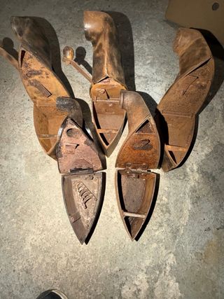 Lote 5 Planchas Antiguas Carbón Hierro Fundido