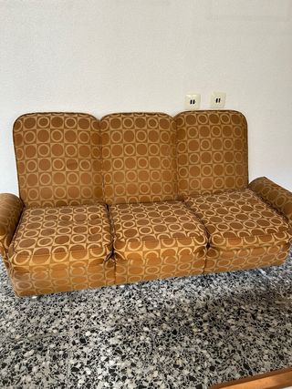 Sofá vintage 3 plazas tela