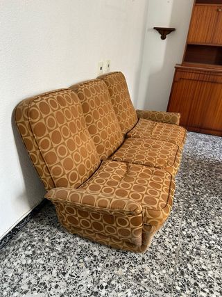 Sofá vintage 3 plazas tela