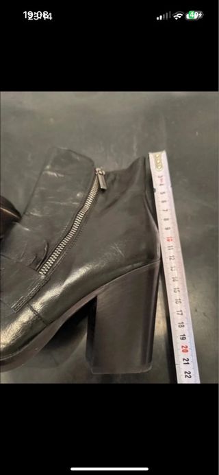 Botines de Piel Negros Talla 39