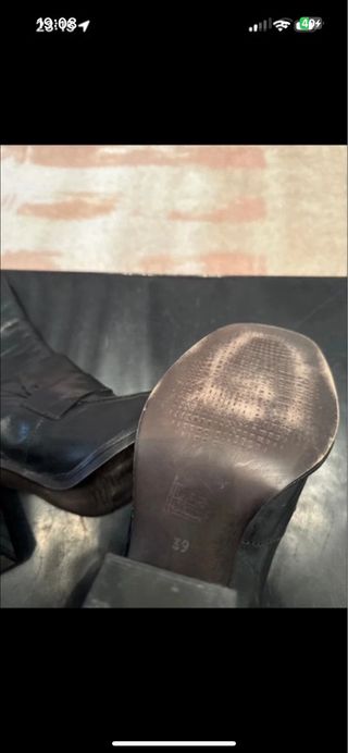 Botines de Piel Negros Talla 39