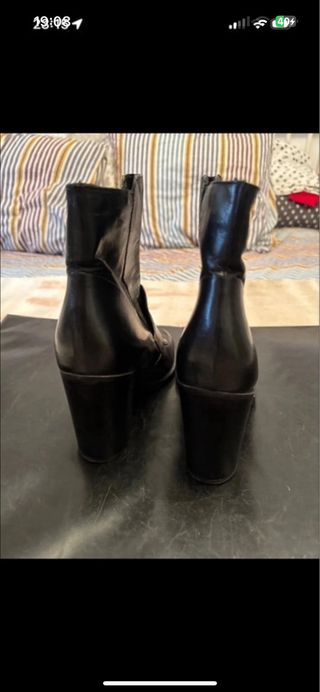 Botines de Piel Negros Talla 39