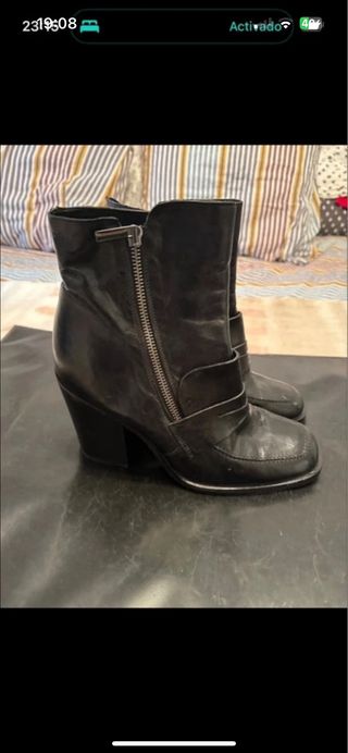 Botines de Piel Negros Talla 39