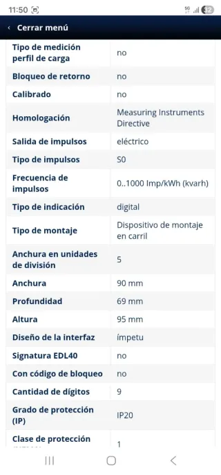 Contador Energía Digital Schneider iEM3110 63A