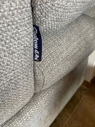 Sofá chaiselongue gris tela Chateau d’ax