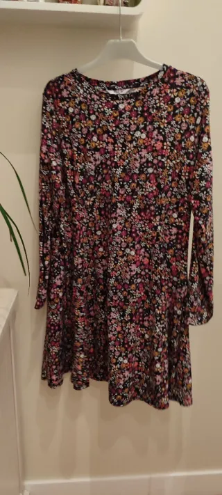 Vestido estampado floral manga larga y jerseys