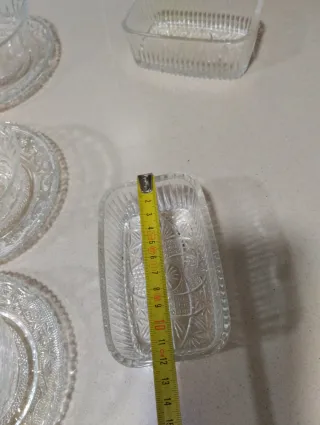 6 cuencos de cristal tallado