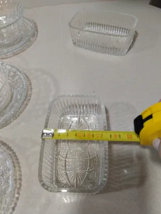 6 cuencos de cristal tallado