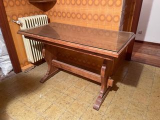 Mesa de cocina madera y cristal