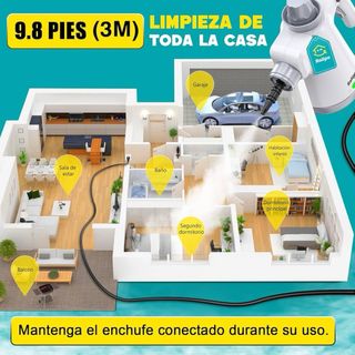 Limpiador con agua vaporizada