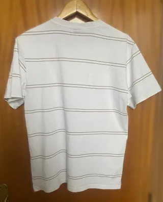 Camiseta Pull&Bear Rayas Beige New York XS