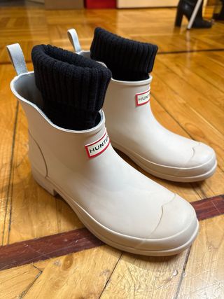 Botas Hunter Blancas + 2 Pares Calcetines