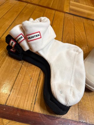 Botas Hunter Blancas + 2 Pares Calcetines