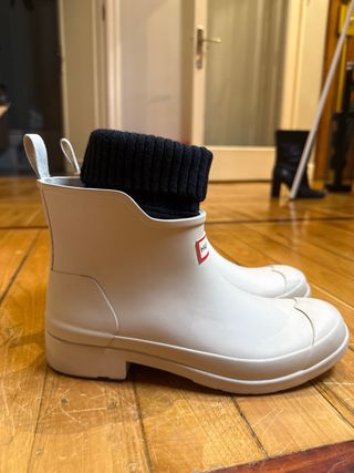 Botas Hunter Blancas + 2 Pares Calcetines