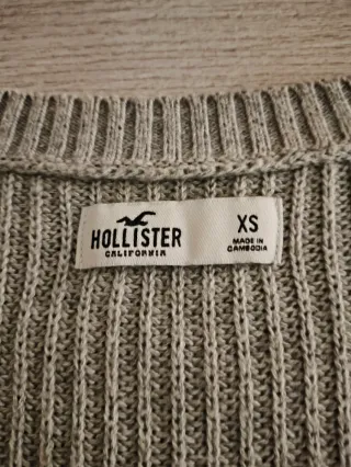 Jersey punto Hollister gris talla XS