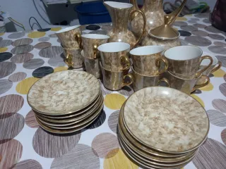 Juego de té vajilla tetera tazas platos