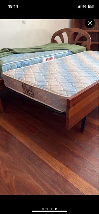 Cama nido de madera con colchones