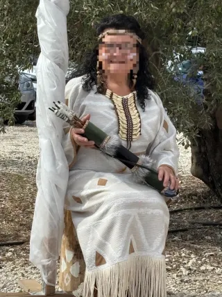 Disfraz India Mujer Beige/Marrón