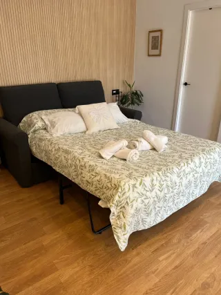 Sofá Cama Ikea Gris Tela