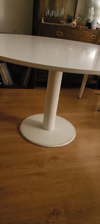 Mesa redonda blanca 120 cm